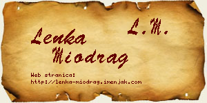 Lenka Miodrag vizit kartica
